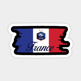 France Flag with Logo Magnet