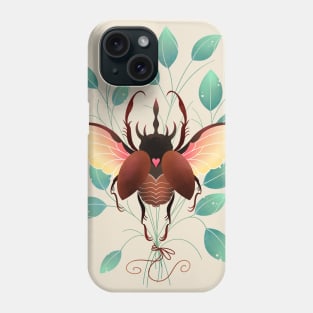 Love bug scarab beetle Phone Case