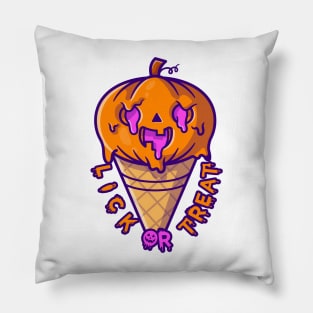 Ice Cream Pumpkin Halloween - Funny Pillow