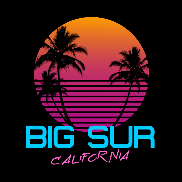 Big Sur California Retro 80's by OCSurfStyle