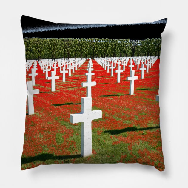 Military cemetery Pillow by Wolf Art / Swiss Artwork Photography