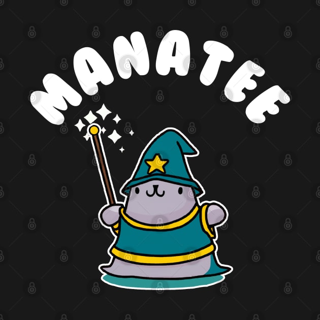 Manatee Magician Kawaii Fantasy Pun by Daytone