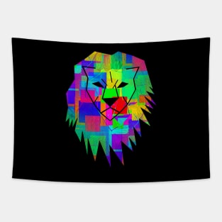 Colorful Lion Tapestry