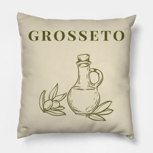 Grosseto Olive Oil Graphic Italy Pillow