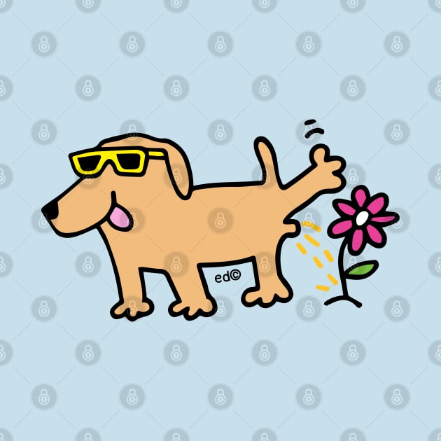 Labrador dog wearing glasses by Happy Sketchy