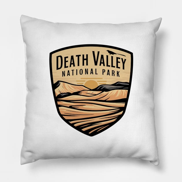 Death Valley National Park Sunset Pillow by Perspektiva