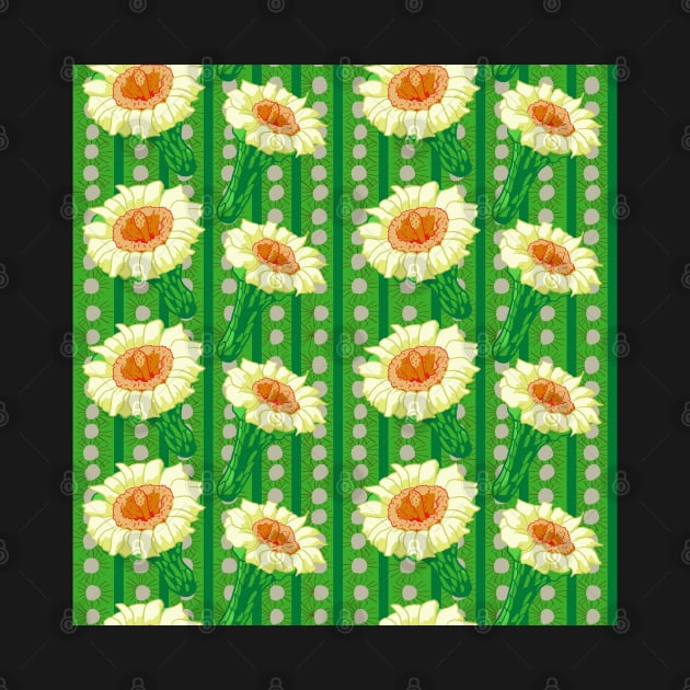 Saguaro Cactus Blossom Pattern by ziafrazier