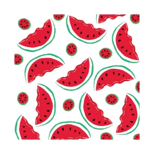 Fresh Summer watermelon in white T-Shirt