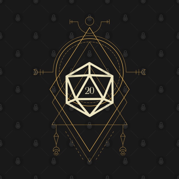 Esoteric Polyhedral D20 Dice Tarot Eight by dungeonarmory