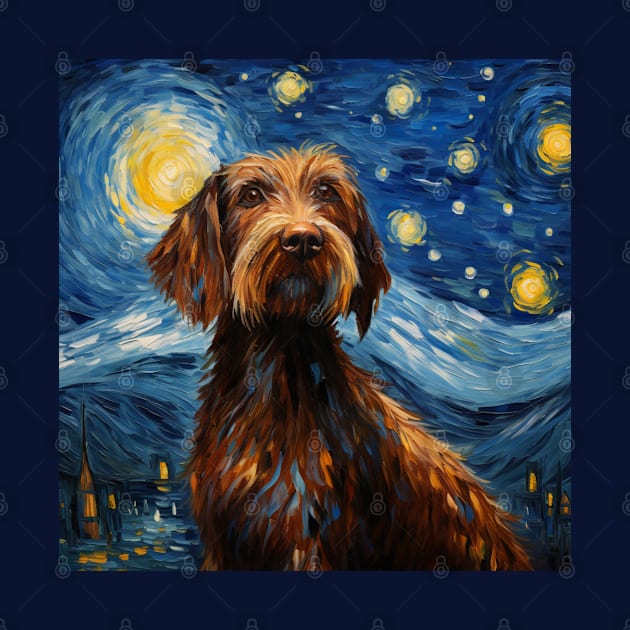 German Wirehaired Pointer Night by NatashaCuteShop