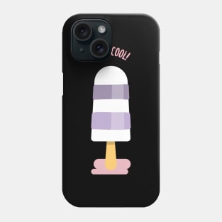 Stay cool violet and white popsicle Phone Case