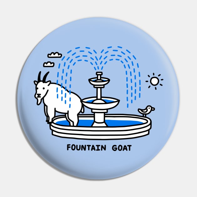 Fountain Goat Pin by obinsun