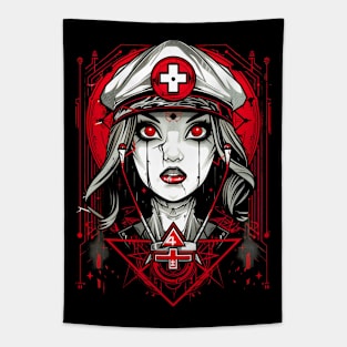 Alarming Nurse Tapestry