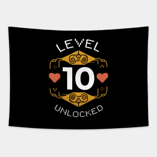 Retro Gaming Level 10 Unlocked Tapestry