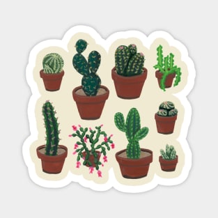 Gouache Cacti Magnet