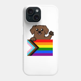 Love is Love Puppy - Brown Phone Case