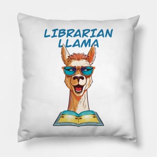 Librarian Llama, Summer Llama, Llama Reading Book Pillow