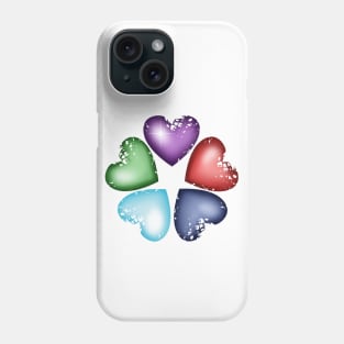 Rainbow Hearts Phone Case