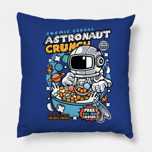 Retro Cartoon Cereal Box // Astronaut Crunch // Funny Vintage Breakfast Cereal Pillow