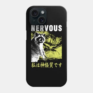 Nervous Raccoon Japanese Phone Case