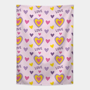 Retro Love Pattern Tapestry