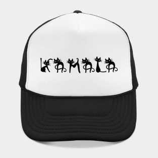 Kamala-Harris-Cat-Lettering-Positive Hat