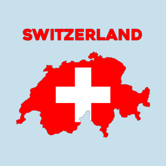 Discover Swiss Flag inside Map of Switzerland - Switzerland Flag Map - T-Shirt