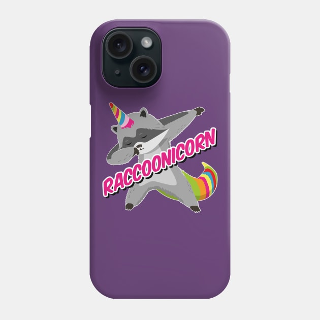 Raccoonicorn Unicorn Raccoon Dabbing Phone Case by propellerhead