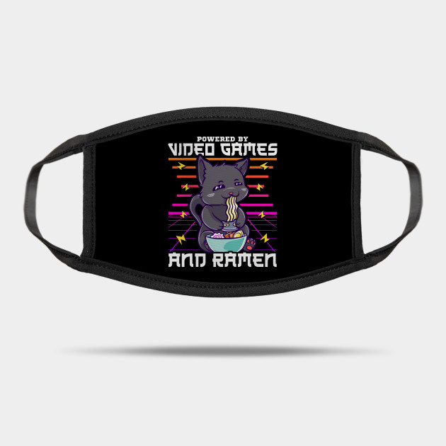 Powered By Video Games Ramen Anime Cat Powered By Video Games