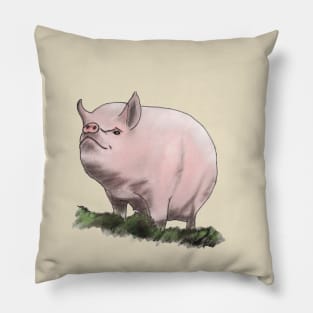 Pig in Clover Pillow