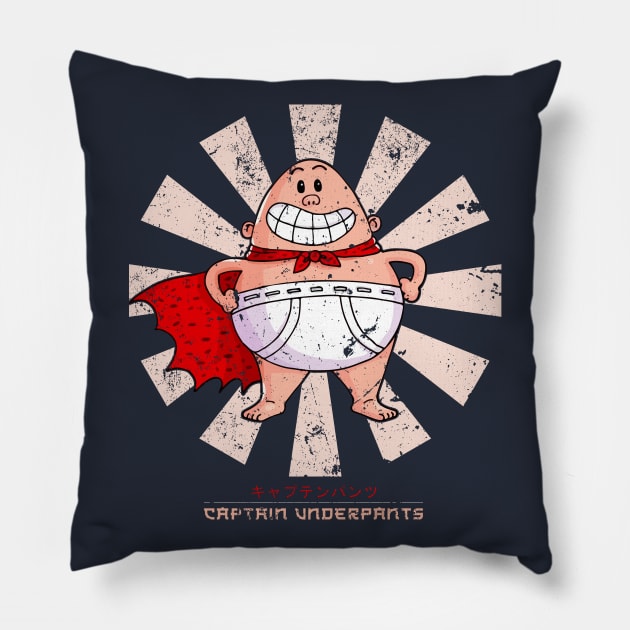 Captain Underpants Retro Japanese Pillow by Nova5