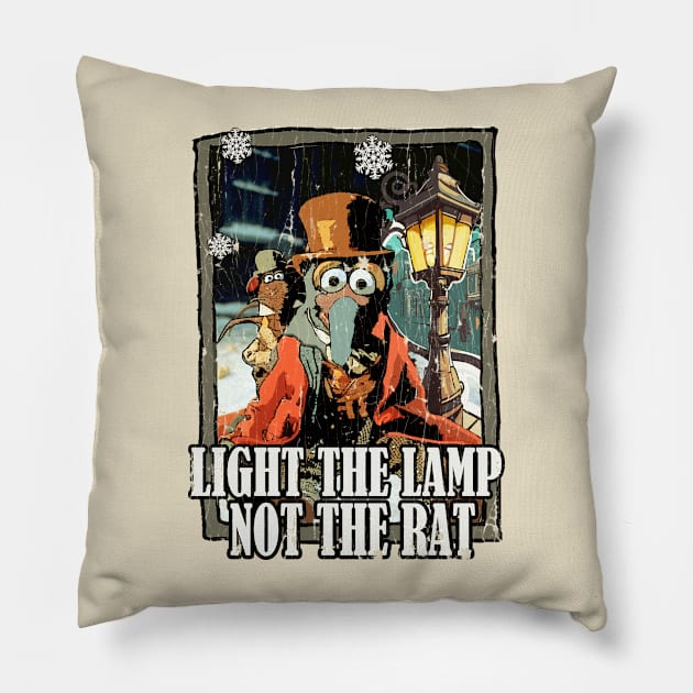 Muppet Christmas Carol "Light The Lamp" - Vintage Pillow by wsyiva