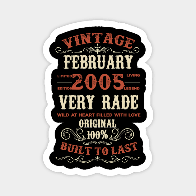 Vintage February 2005 Original Built To Last Original Built To Last Birthday Magnet by brandysarahch