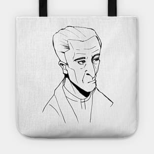 Old man cartoon caricature Tote