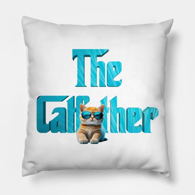 The Catfather Pillow by Bernesemountaindogstuff