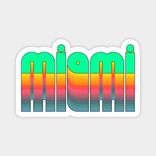 Miami Florida Pride Retro Style Represent Magnet