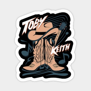 Toby Keith's cowboy boots and hat Magnet