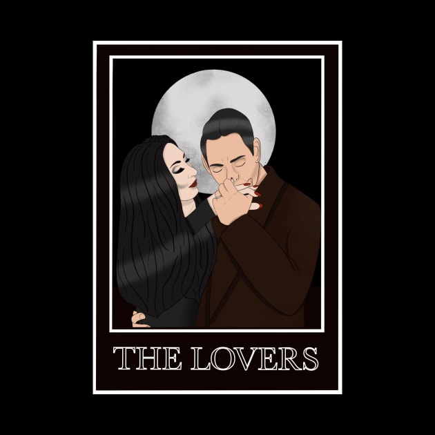 Gomez & Morticia - The Lovers Tarot Card by Made By Meg