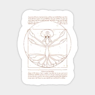 Vitruvian Squidward Magnet