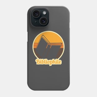 Retro Bibliophile Design Brown and Orange Phone Case