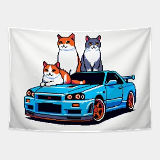 Gtr Skyline R34 Cat Tapestry