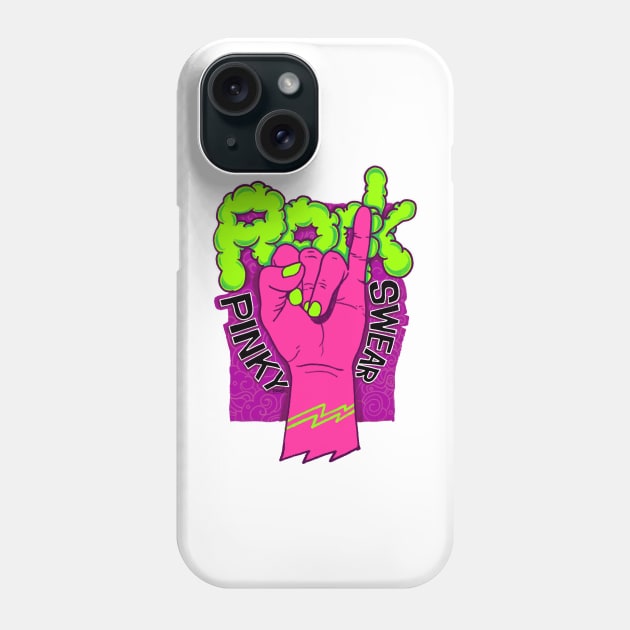 Fingers rock pinky Swear Phone Case by pagsa