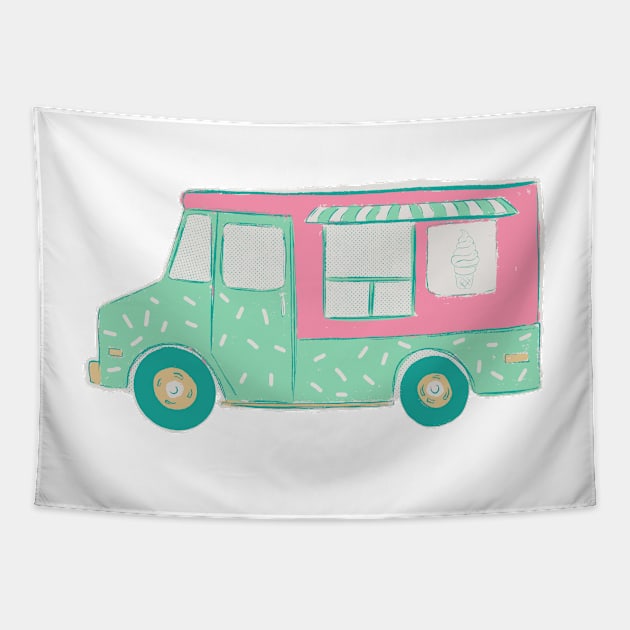 Ice Cream Trucks Tapestry by Jacqueline Hurd