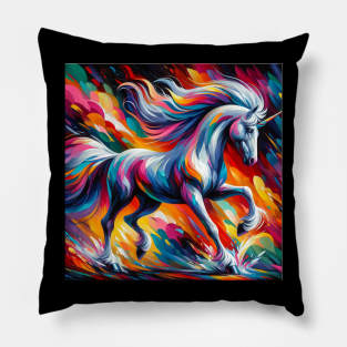 Unicorn Study - Fantasy AI Pillow