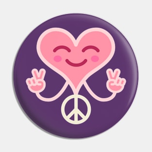 Peace Heart Pin