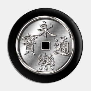 Oda Clan Kamon Silver Chrome Pin