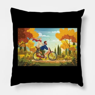 Fall bike ride Pillow