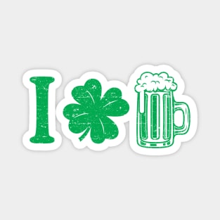 I Clover Beer Magnet