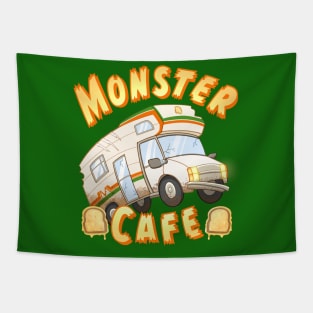 Monster Cafe Logo Tapestry