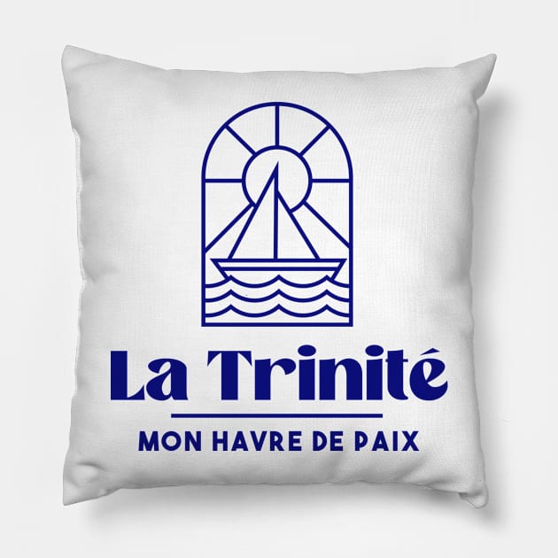 La Trinité sur mer my haven of peace - Brittany Morbihan 56 BZH Sea Pillow by Tanguy44